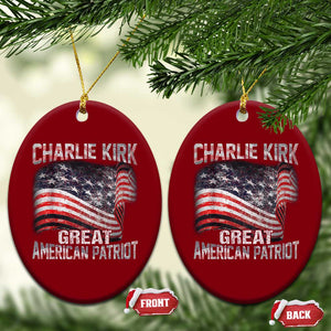 Charlie Kirk Ceramic Ornament Great American Patriot American Flag TS11 Print Your Wear