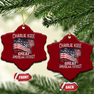 Charlie Kirk Ceramic Ornament Great American Patriot American Flag TS11 Print Your Wear