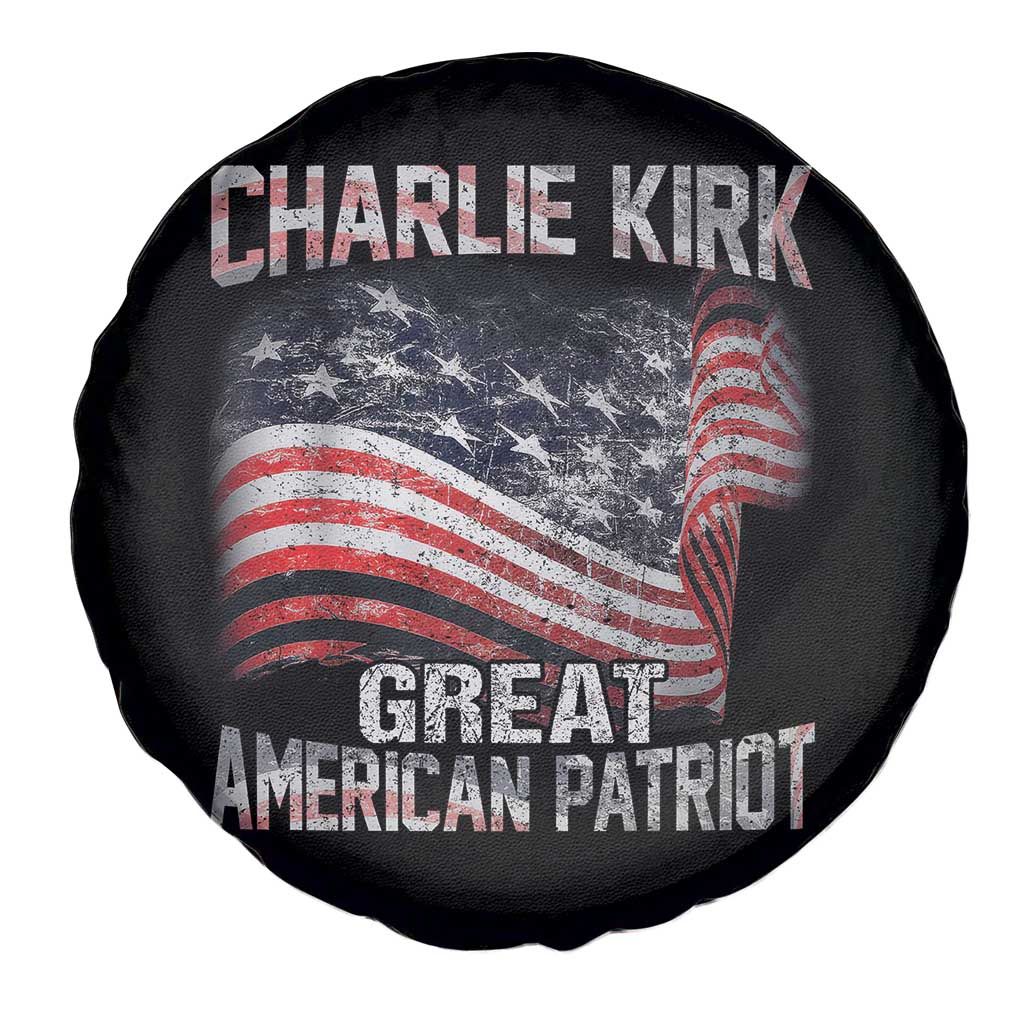 Charlie Kirk Spare Tire Cover Great American Patriot American Flag TS11 Print Your Wear