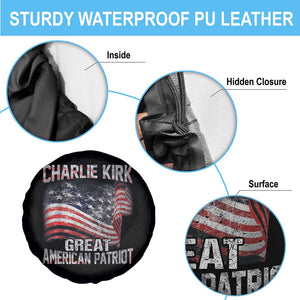 Charlie Kirk Spare Tire Cover Great American Patriot American Flag TS11 Print Your Wear