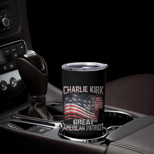 Charlie Kirk Tumbler Cup Great American Patriot American Flag TS11 Print Your Wear