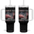Charlie Kirk Tumbler With Handle Great American Patriot American Flag TS11 One Size: 40 oz Black Print Your Wear