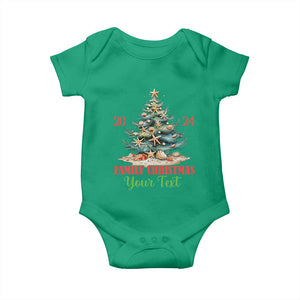 Personalized Christmas Family In Hawaii Baby Onesie Custom Name Family Christmas 2024 Sea Christmas Tree TS11 Irish Green Print Your Wear