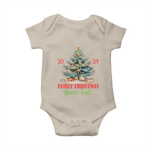 Personalized Christmas Family In Hawaii Baby Onesie Custom Name Family Christmas 2024 Sea Christmas Tree TS11 Sand Print Your Wear