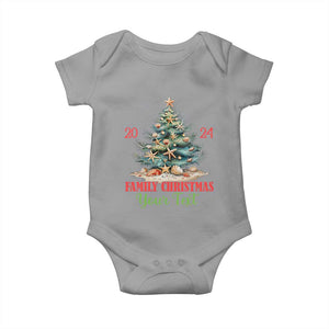 Personalized Christmas Family In Hawaii Baby Onesie Custom Name Family Christmas 2024 Sea Christmas Tree TS11 Sport Gray Print Your Wear