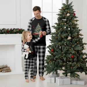 Personalized Xmas Family In Hawaii Plaid Pajama Set Custom Name Family Xmas 2024 Sea Xmas Tree TS11 White Plaid Print Your Wear