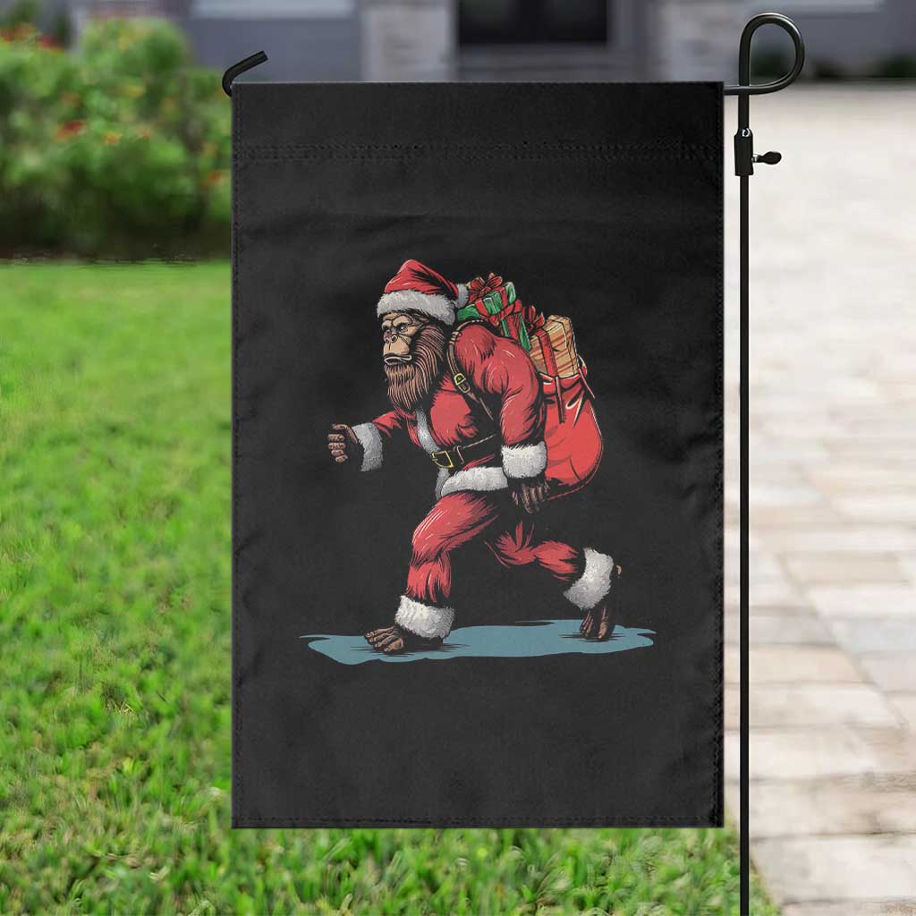 Funny Christmas Santa Bigfoot Garden Flag Xmas Sasquatch TS11 Print Your Wear