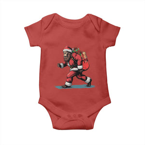 Funny Christmas Santa Bigfoot Baby Onesie Xmas Sasquatch TS11 Red Print Your Wear