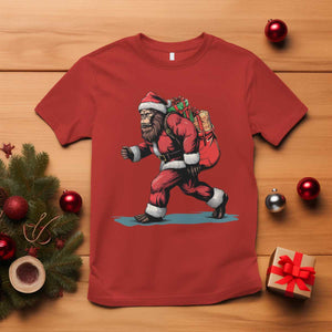 Funny Christmas Santa Bigfoot T Shirt Xmas Sasquatch TS11 Red Print Your Wear