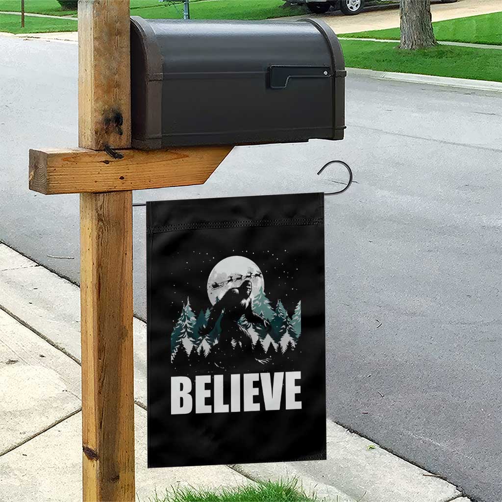 Funny Christmas Bigfoot Garden Flag Believe Santa Sasquatch Snow TS11 Print Your Wear