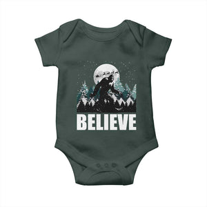 Funny Christmas Bigfoot Baby Onesie Believe Santa Sasquatch Snow TS11 Print Your Wear