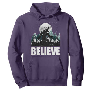 Funny Christmas Bigfoot Hoodie Believe Santa Sasquatch Snow TS11 Purple Print Your Wear