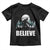 Funny Christmas Bigfoot Toddler T Shirt Believe Santa Sasquatch Snow TS11 Black Print Your Wear