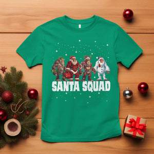 Funny Christmas Bigfoot T Shirt Santa Squad Sasquatch Cosplay Elf Santa Snowman TS11 Irish Green Print Your Wear