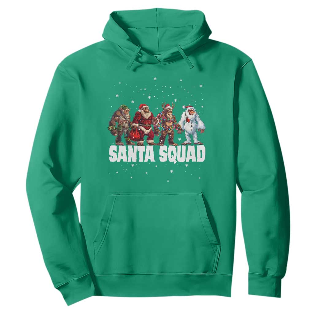 Funny Christmas Bigfoot Hoodie Santa Squad Sasquatch Cosplay Elf Santa Snowman TS11 Irish Green Print Your Wear