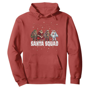 Funny Christmas Bigfoot Hoodie Santa Squad Sasquatch Cosplay Elf Santa Snowman TS11 Red Print Your Wear