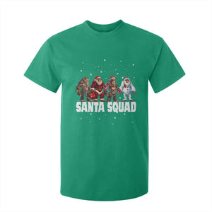 Funny Christmas Bigfoot T Shirt For Kid Santa Squad Sasquatch Cosplay Elf Santa Snowman TS11 Irish Green Print Your Wear