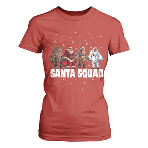 Funny Christmas Bigfoot T Shirt For Women Santa Squad Sasquatch Cosplay Elf Santa Snowman TS11 Red Print Your Wear