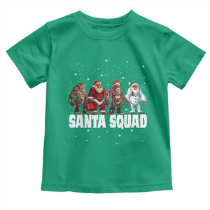 Funny Christmas Bigfoot Toddler T Shirt Santa Squad Sasquatch Cosplay Elf Santa Snowman TS11 Irish Green Print Your Wear