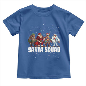 Funny Christmas Bigfoot Toddler T Shirt Santa Squad Sasquatch Cosplay Elf Santa Snowman TS11 Royal Blue Print Your Wear