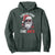Funny Christmas I Do It For The Ho's Hoodie Cool Santa Face TS11 Dark Forest Green Print Your Wear