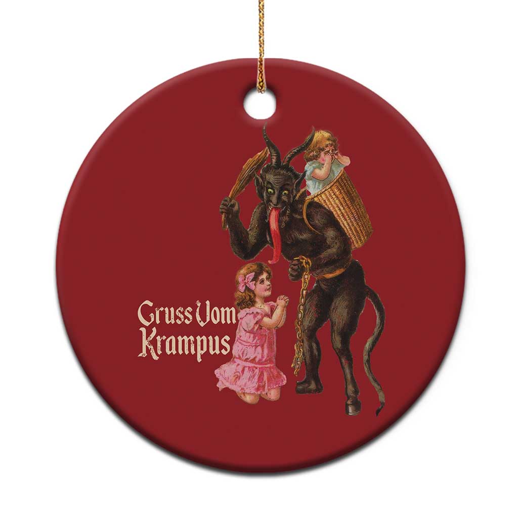 Xmas Creepy Krampus Christmas Ornament Greetings From Gruss Vom Krampus TS11 Print Your Wear