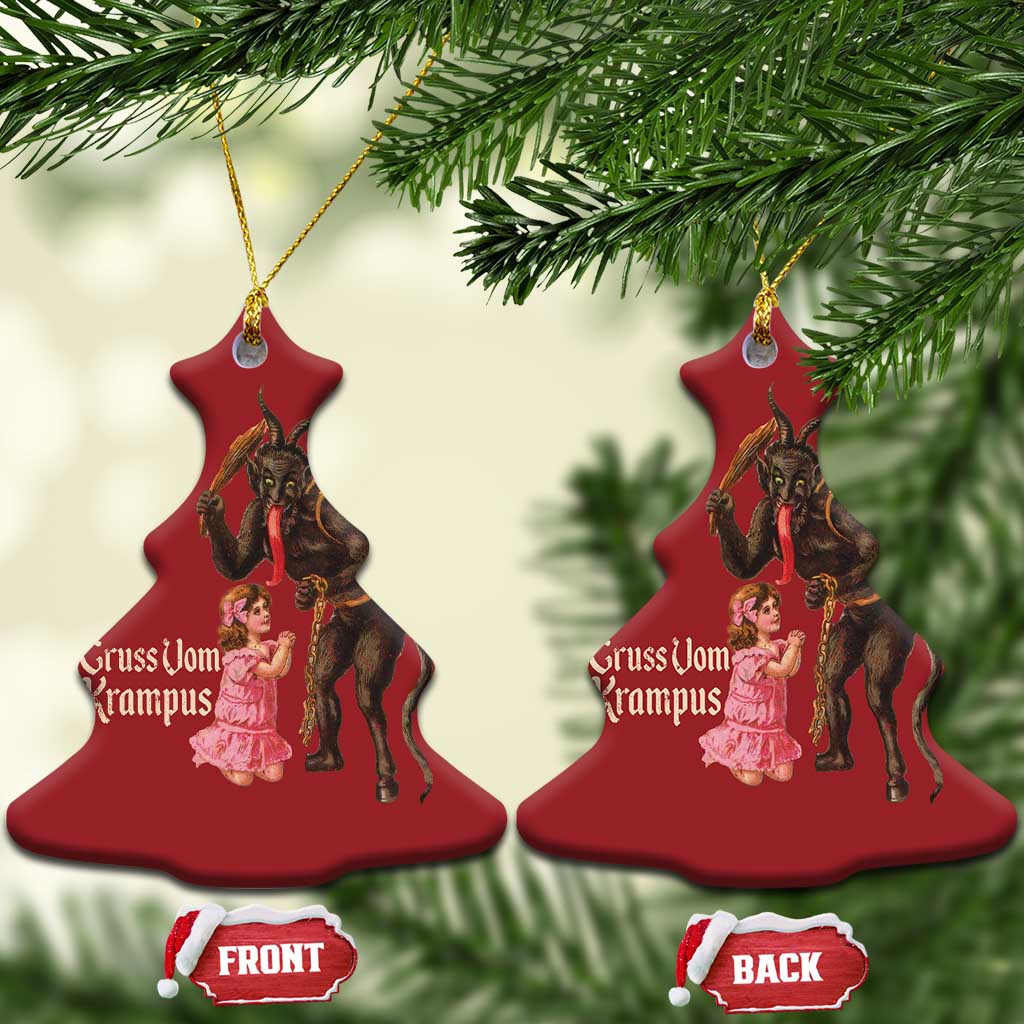 Xmas Creepy Krampus Christmas Ornament Greetings From Gruss Vom Krampus TS11 Christmas Tree Red Print Your Wear