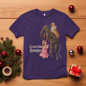 Christmas Creepy Krampus T Shirt Greetings From Gruss Vom Krampus TS11 Purple Print Your Wear