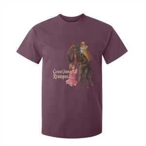Christmas Creepy Krampus T Shirt For Kid Greetings From Gruss Vom Krampus TS11 Maroon Print Your Wear