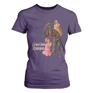 Christmas Creepy Krampus T Shirt For Women Greetings From Gruss Vom Krampus TS11 Purple Print Your Wear
