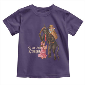 Christmas Creepy Krampus Toddler T Shirt Greetings From Gruss Vom Krampus TS11 Purple Print Your Wear