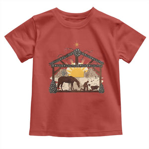 Christmas Western Baby Shirt True Story Jesus Cowboy Nativity Scene TS11 Red Print Your Wear