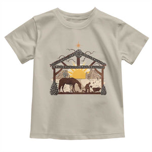 Christmas Western Baby Shirt True Story Jesus Cowboy Nativity Scene TS11 Sand Print Your Wear