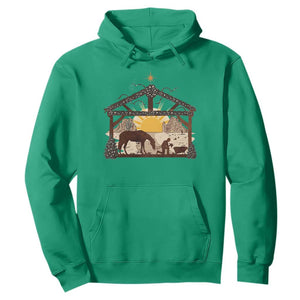 Christmas Western Hoodie True Story Jesus Cowboy Nativity Scene TS11 Irish Green Print Your Wear