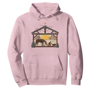 Christmas Western Hoodie True Story Jesus Cowboy Nativity Scene TS11 Light Pink Print Your Wear
