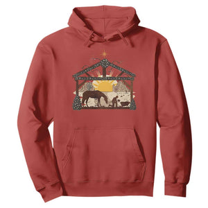 Christmas Western Hoodie True Story Jesus Cowboy Nativity Scene TS11 Red Print Your Wear