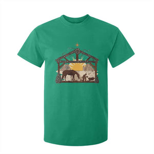 Christmas Western T Shirt For Kid True Story Jesus Cowboy Nativity Scene TS11 Irish Green Print Your Wear