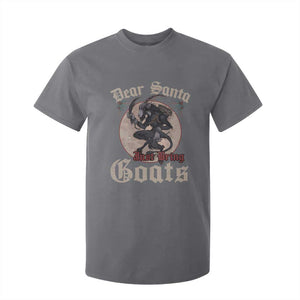 Funny Yule Christmas T Shirt For Kid Dear Santa Just Bring Goats Krampus TS11 Charcoal Print Your Wear