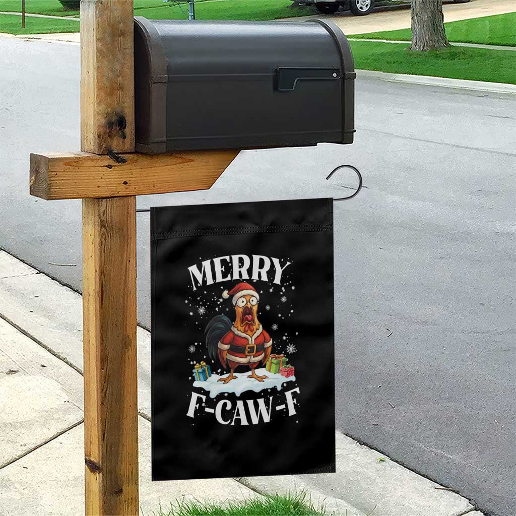 Funny F Caw F Chicken Christmas Garden Flag Merry F Caw F Quote Holiday TS11 Print Your Wear