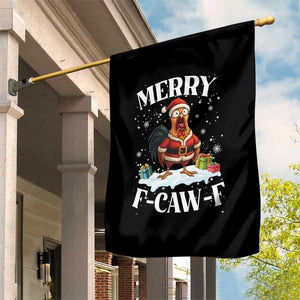 Funny F Caw F Chicken Christmas Garden Flag Merry F Caw F Quote Holiday TS11 Print Your Wear