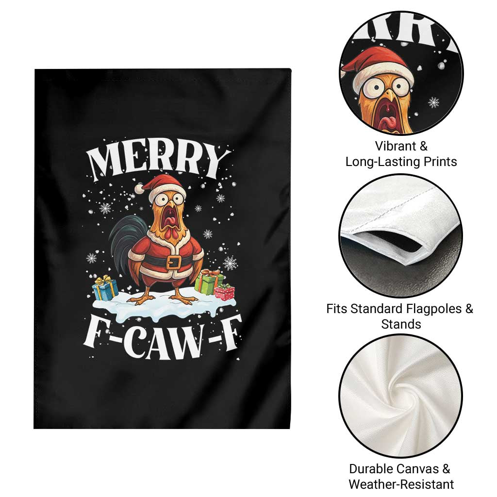 Funny F Caw F Chicken Christmas Garden Flag Merry F Caw F Quote Holiday TS11 Print Your Wear
