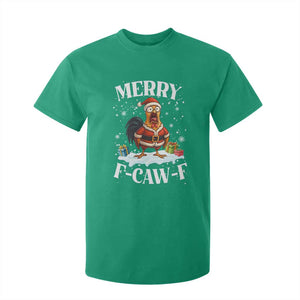 Funny F Caw F Chicken Christmas T Shirt For Kid Merry F Caw F Quote Holiday TS11 Irish Green Print Your Wear
