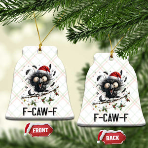 Funny F Caw F Christmas Crow Ceramic Ornament Santa Raven Xmas Holiday Snowflake TS11 Print Your Wear