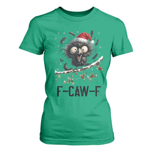 Funny F Caw F Christmas Crow T Shirt For Women Santa Raven Xmas Holiday Snowflake TS11 Irish Green Print Your Wear