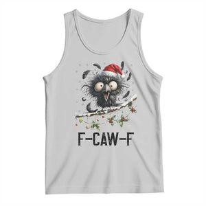 Funny F Caw F Christmas Crow Tank Top Santa Raven Xmas Holiday Snowflake TS11 Ash Print Your Wear