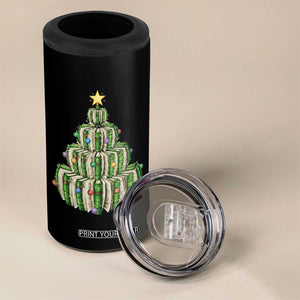 Book Christmas Tree Book Lover Teacher Librarian 4 in 1 Can Cooler Tumbler TS11 Print Your Wear