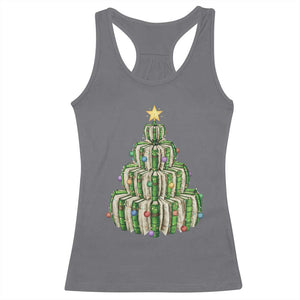Book Christmas Tree Book Lover Teacher Librarian Racerback Tank Top TS11 Charcoal Print Your Wear