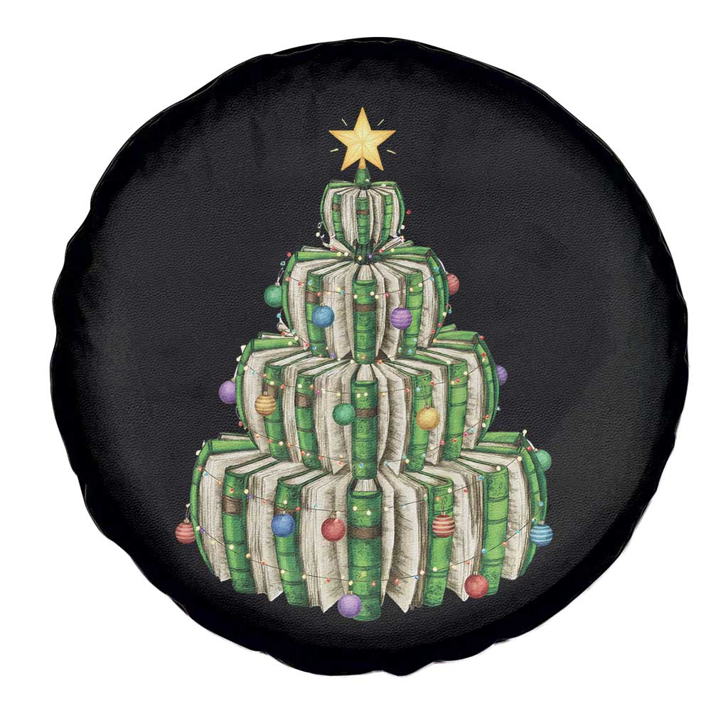 Book Christmas Tree Book Lover Teacher Librarian Spare Tire Cover TS11 Print Your Wear