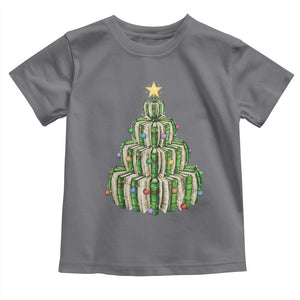 Book Christmas Tree Book Lover Teacher Librarian Toddler T Shirt TS11 Charcoal Print Your Wear