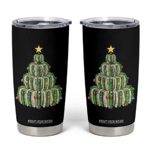 Book Christmas Tree Book Lover Teacher Librarian Tumbler Cup TS11 Black Print Your Wear